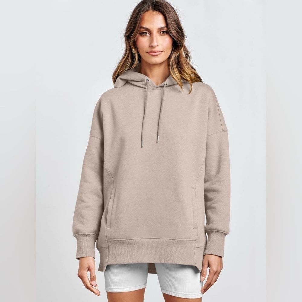 ANRABESS Womens Oversized Hoodies Sweatshirts Fleece Pullover Blush Size Large - Picture 6 of 14